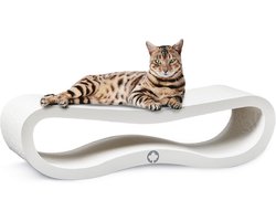 Stijlvolle krabplank voor katten - Wit - 84 x 24 x 23 cm