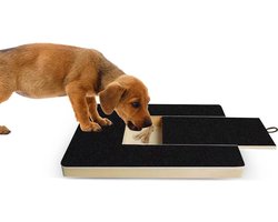 Stressvrije krabplank voor honden - 35 x 25 x 3 cm - Nagelverzorgingsoptie met traktatielibox - Verwisselbare Schuurpapierbladen