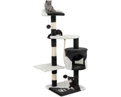 Thuys – Krabpaal Voor Zware Katten – Voor Grote Katten – 67 x 55 x 112cm – Zwart/Wit