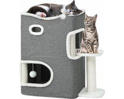 Thuys – Krabton Voor Katten – Krabmeubel – Krabpaal – 58 x 35 x 63cm – Grijs