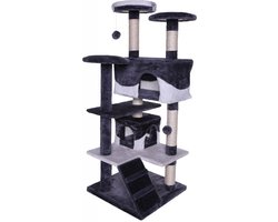 Topmast Krabpaal - Kattenpaal - Mickey - 50 x 50 x 132 cm - Grijs wit