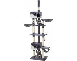 Topmast krabpaal - Klimmeubel - Dreamer - Grijs-wit - 240-260 cm -  Verstelbaar