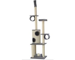 Topmast Krabpaal - Klimpaal - Dragonja -  Grijs - 60 x 50 x 235-255 cm - Verstelbaar - Plafondhoog