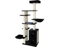 Topmast Krabpaal - Klimpaal - Excellence -  Zwart - Grote Kat - 75 x 50 x 217 cm - Stam 15 cm