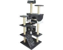 Topmast Krabpaal Mickey Grijs Wit 50 * 50 * 131 cm