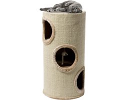 Krabton: Topmast Tower Bueno Krabton - Krabpaal - Voor Katten - Beige - 35 x 35 x 70 cm