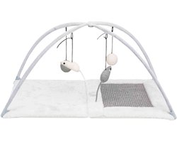 Trixie Junior Krabmat Met Speelboog - Krabplank - 60x33x42 cm Lichtgrijs