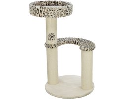 Trixie krabpaal leo panterprint rond creme