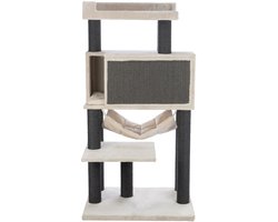 Krabpaal: Trixie Krabpaal Maciel - Grijs, 155 cm - Met Ligplekken en Jute voor Grote Katten