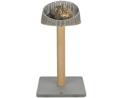 Krabpaal: Trixie Krabpaal Outdoor Grijs - Waterafstotend, Jute Bekleding - 48x48x88 cm