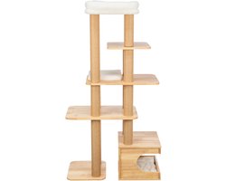 Trixie krabpaal thiago hout naturel / wit 86x40x147 cm