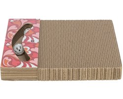 Trixie krabplank valentijn met ballen rechthoekig karton rood 38x30x5 cm