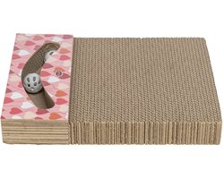 Trixie krabplank valentijn met ballen rechthoekig karton zalm 38x30x5 cm