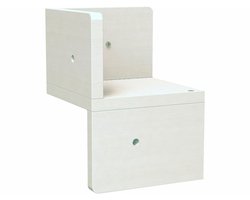 Trixie muurelement 3 voor muurlandschap voor hoek wit 16x16x21 cm