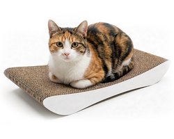 Vacht Vreugde Krabplank Kat XL – Krabkarton & Krabmat – 58x28x8 cm