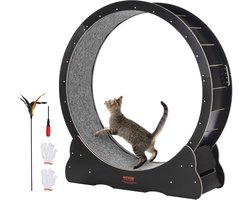 VEVOR Indoor Kattenhometrainer met Krabpaal 110cm Zwart