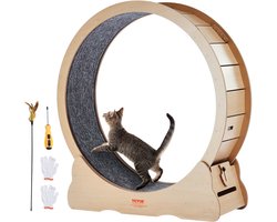 VEVOR Kattenhometrainer voor Binnenkatten met Kattenkrabber Loopwiel 110cm