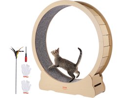 VEVOR Kattenhometrainer voor Binnenkatten met Kattenkrabber Loopwiel 132cm