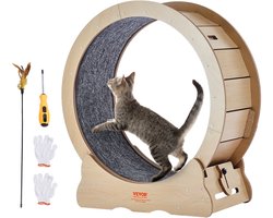 VEVOR Kattenloopwiel voor Binnenkatten met Kattenkrabber Loopwiel 75cm