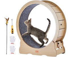 VEVOR Kattenloopwiel voor Binnenkatten met Krabpaal, 91cm