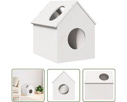 vidaXL Gereedschapset - Dynamische Sleutel - Kattenhuis 41x50x50 cm massief grenenhout wit - Draaibare Sleutel - Klikmechanisme - Torque Wrench