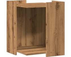 vidaXL Kattenbakkast - 42x42x51 cm - Artisanaal Eiken