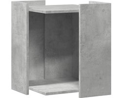 vidaXL - Kattenbakkast - 42x42x51 - cm - bewerkt - hout - betongrijs
