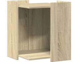 vidaXL - Kattenbakkast - 42x42x51 - cm - bewerkt - hout - sonoma - eikenkleurig