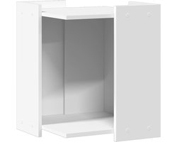 vidaXL - Kattenbakkast - 42x42x51 - cm - bewerkt - hout - wit