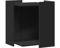 vidaXL - Kattenbakkast - 42x42x51 - cm - bewerkt - hout - zwart