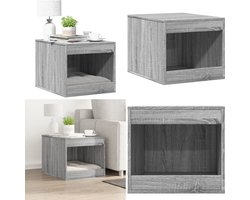 vidaXL Kattenbakkast 47x59x42 cm bewerkt hout grijs sonoma eikenkleur - Kattenbakkast - Kattenbakkasten - Kattenhuis - Kattenbakbehuizing