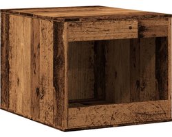 vidaXL - Kattenbakkast - 47x59x42 - cm - bewerkt - hout - oud - houtkleurig