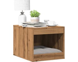 vidaXL Kattenbakkast - Artisanaal Eiken - 47x59x42cm Kattenbakkast - Kattenhok - Kattenmeubel - Houten Kattenbak - Kattenbak Opslag