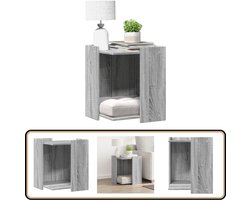 vidaXL Kattenbakkast - Grijs eiken - 42x42x51 cm Kattenbak Kast - Kattenbak Meubel - Kattenbak Hider - Kattenhuisje - Krabpaal