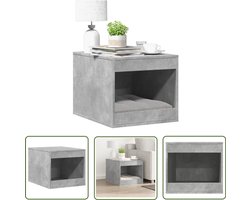 vidaXL Kattenbakken - Kattenbakkast - Kattenbakkast 47x59x42 cm bewerkt hout betongrijs - Houten Kattenbak - Betonnen Kattenbak - Kattenbak Meubel