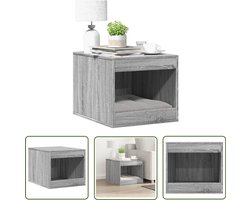 vidaXL Kattenbakken - Kattenbakkast - Kattenbakkast 47x59x42 cm bewerkt hout grijs sonoma eikenkleur - Houten Kattenbak - Grijze Kattenbak - Cat Litter Box