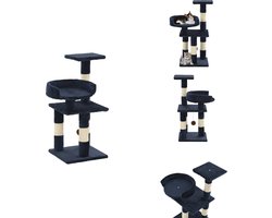 vidaXL Kattenboom - Kattenbomen - Kattenkrabpaal - Kattenkrabpalen - Kattenkrabpaal met sisal krabpalen 65 cm blauw