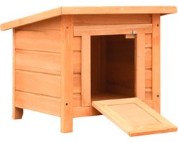 vidaXL - Kattenhuis - 50x46x43,5 - cm - massief - grenen- - en - vurenhout