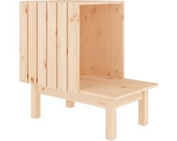 vidaXL - Kattenhuis - 60x36x60 - cm - massief - grenenhout