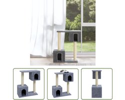 vidaXL Kattenhuis - Kattenkrabbers - Kattenkrabpaal met sisal krabpalen 60 cm lichtgrijs - Kattenspullen - Kattenboom - Sisalkrabbers