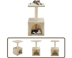 vidaXL Kattenkrabpaal 55 cm Beige met Sisal Kattenkrabpaal - Krabpaal - Kattenspullen - Kattenhulp - Kattencomfort