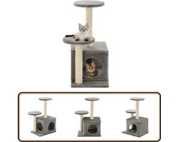 vidaXL Kattenkrabpaal 60 cm - Grijs Kattenkrabbers - Kattenboom - Krabpaal - Kattenspullen - Kattentoys
