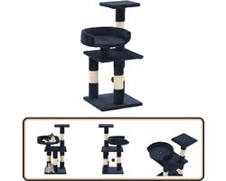 vidaXL Kattenkrabpaal 65 cm blauw met sisal touw Kattenkrabpaal - Krabpaal - Kattenboom - Kattenspelletjes - Kattenrustplaats