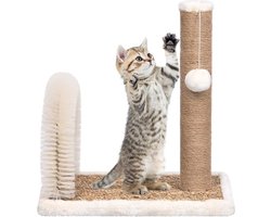 vidaXL - Kattenkrabpaal - met - borstelboog - en - krabpaal