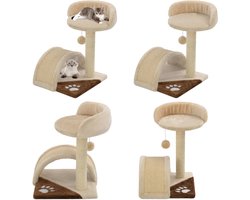 vidaXL Kattenkrabpaal met sisal krabpaal 40 cm beige en bruin - Kattenmeubel - Kattenmeubels - Kattenmeubelen - Kattenmeubilair