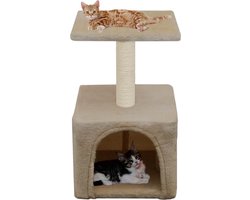 vidaXL - Kattenkrabpaal - met - sisal - krabpaal - 55 - cm - beige
