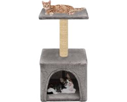 Krabpaal: vidaXL - Kattenkrabpaal - met - sisal - krabpaal - 55 - cm - grijs