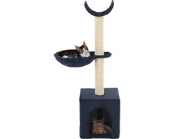 vidaXL - Kattenkrabpaal - met - sisal - krabpalen - 105 - cm - blauw