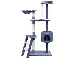vidaXL - Kattenkrabpaal - met - sisal - krabpalen - 150 - cm - donkerblauw