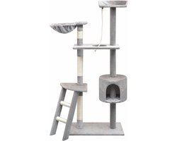 vidaXL - Kattenkrabpaal - met - sisal - krabpalen - 150 - cm - grijs